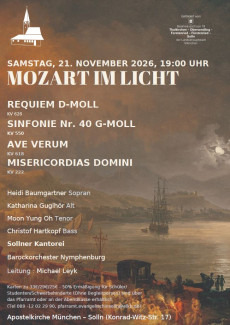 Mozart im Lich - Konzert der Sollner Kantorei
