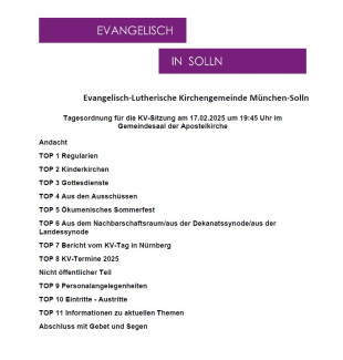 KV Sitzung Einladung